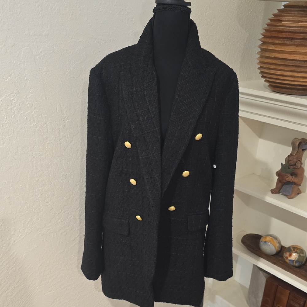 Jason Wu Black Blazer with Gold Buttons
